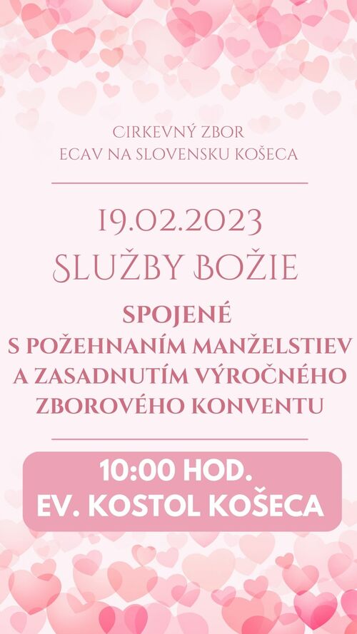 OZNAM - bohoslužby 19.2.2023