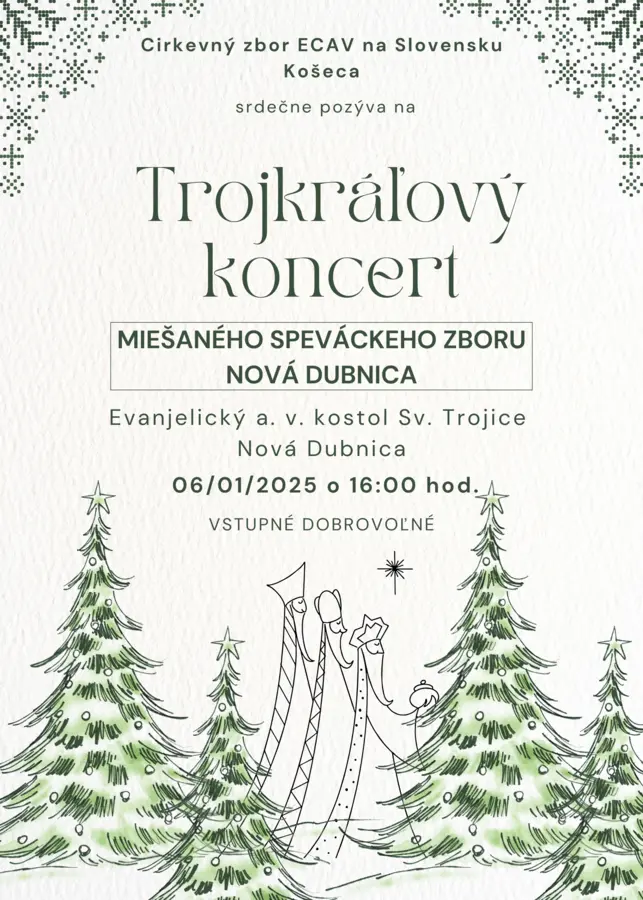 Trojkráľový koncert 6.1.2025