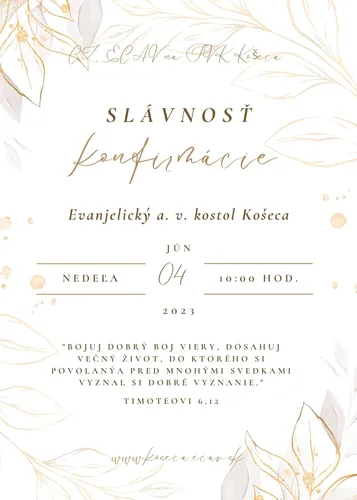 Slávnosť konfirmácie 04.06.2023