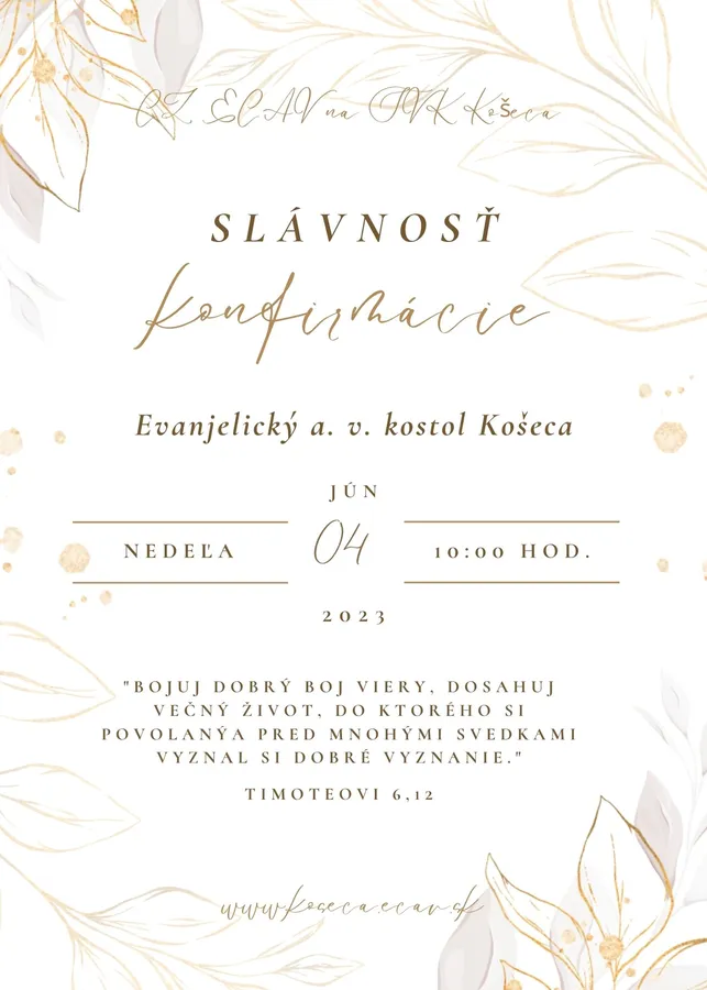 Slávnosť konfirmácie 04.06.2023