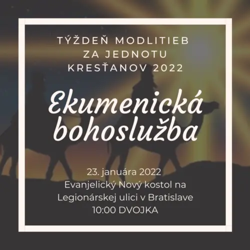 TV Ekumenická bohoslužba 23.1.2022 o 10:00 hod., RTVS 2: