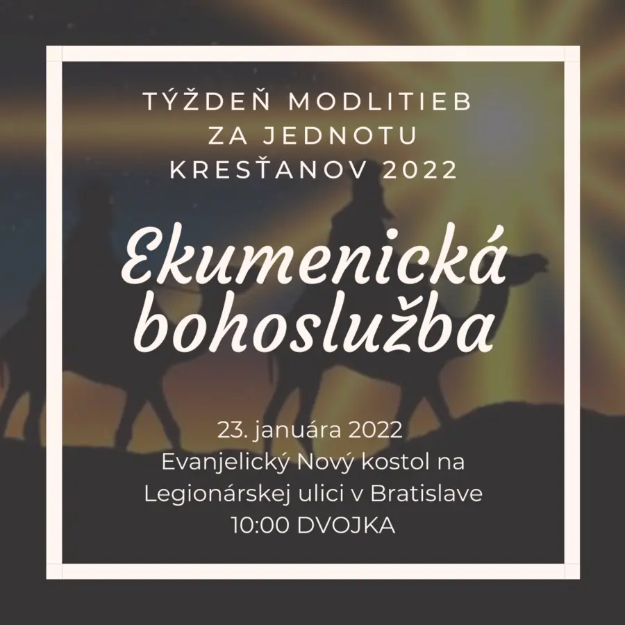 TV Ekumenická bohoslužba 23.1.2022 o 10:00 hod., RTVS 2: