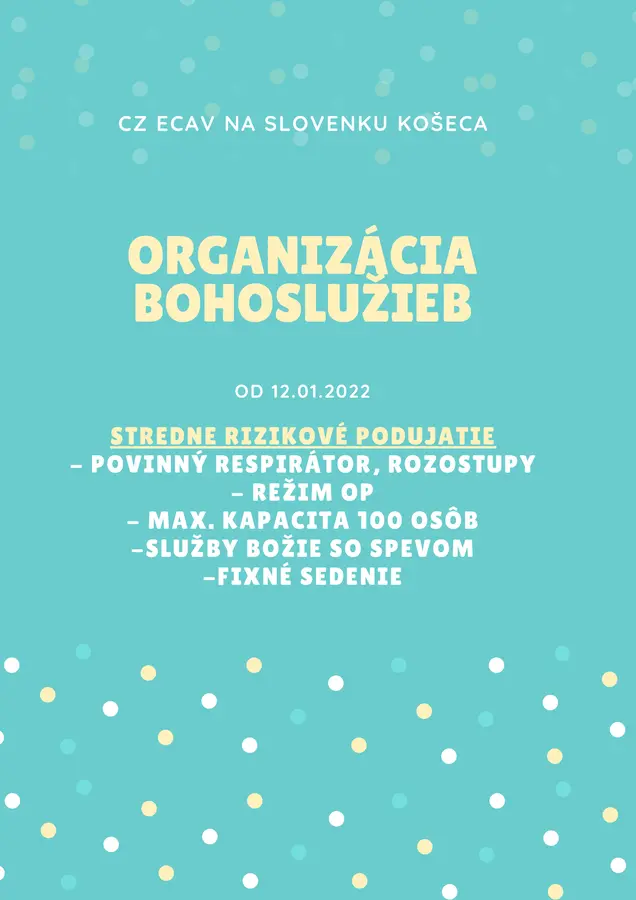 Organizácia bohoslužieb od 12.01.2022