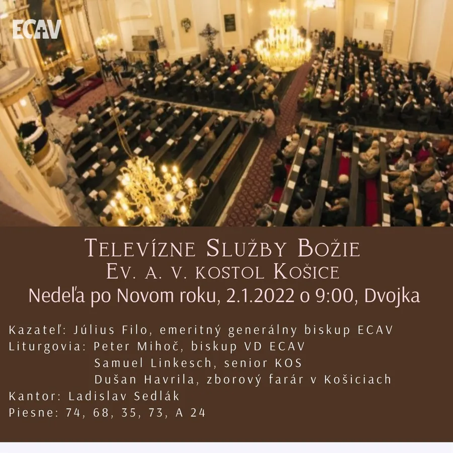 Ponuka bohoslužieb - Nedeľa po Novom roku 2.11.2021